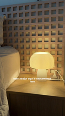Abajur de Mesa Cogumelo  Luminária Decorativa para Quarto e Sala