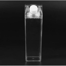Garrafa Transparente Em Formato Caixa Leite Portátil Geladeira 500ml-1000ml