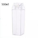 Garrafa Transparente Em Formato Caixa Leite Portátil Geladeira 500ml-1000ml