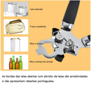 Abridor De Latas E Garrafas Aço Inox Profissional Casa