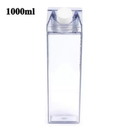 Garrafa Transparente Em Formato Caixa Leite Portátil Geladeira 500ml-1000ml