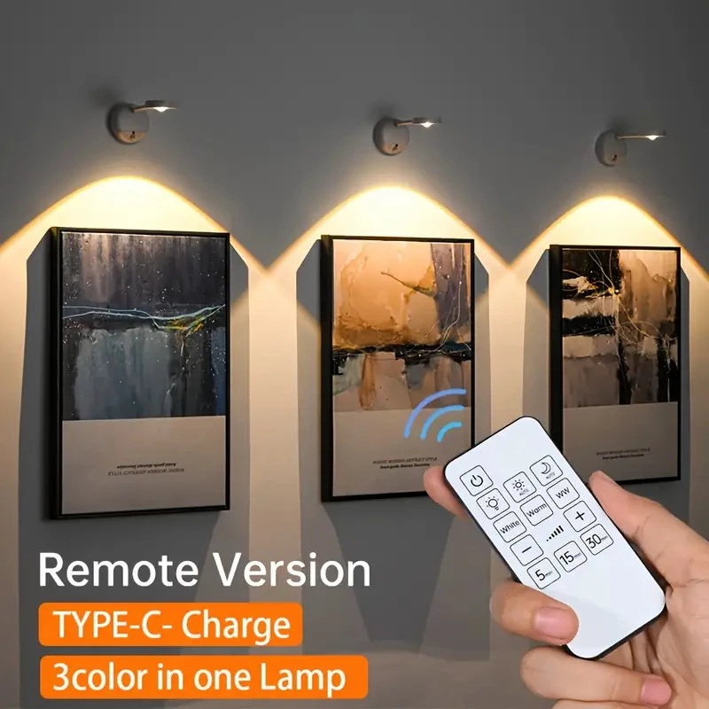 Led Parede Decoração sem fio Com Sensor de Movimento Luminaria Recarregável para Casa Escritorio
