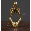 Kit com 3 estatuas pensador, decoração sala luxo