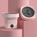 Mini Máquina de Lavar Dobrável 12,5L com Centrífuga 3 Modos Bivolt