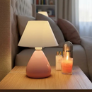 Abajur Luminaria de Ceramica Porcelana Gota Bivolt Com Cupula para Decoração Quarto Escritorio Sala Decoração