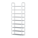 Sapateira Vertical Luxuosa Aço Inoxidável 9 Prateleiras Capacidade para 27 Pares de Sapatos Residencial