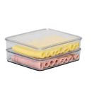 Porta Frios Hermético Presunto Queijo Salame Kit Acrílico Resistente Triplo Pote Mantimentos