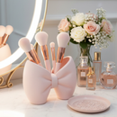 Laço porta pinceis de maquiagem + Bandeja rosa limpa pinceis - porta joias - Kit Premium Laço Grande