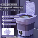 Mini Máquina De Lavar Roupa 12,5L Automática 3 Modos Centrifugador Drenagem Dobrável Bivolt