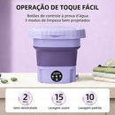 Mini Máquina De Lavar Roupa 12,5L Automática 3 Modos Centrifugador Drenagem Dobrável Bivolt