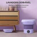 Mini Máquina De Lavar Roupa 12,5L Automática 3 Modos Centrifugador Drenagem Dobrável Bivolt