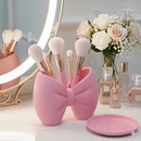 Laço porta pinceis de maquiagem + Bandeja rosa limpa pinceis - porta joias - Kit Premium Laço Grande