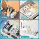Kit 16/25 Organizador Acrílico Gaveta Geladeira Porta Maquiagem Multiuso Tranparente Resistente