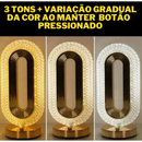 Luminária de Mesa Lâmpada Touch Quarto Luxuosa Cristal Acrílico 3 Tons de Led
