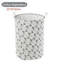 Cesto Organizador Dobrável Impermeável 40L Multiuso para Roupas e Brinquedos