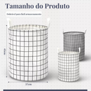 Cesto Organizador Multiuso Dobrável–Impermeável, Compacto e Resistente – Ideal para Roupa Suja, Brinquedos e Mais | 40L