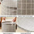 Cesto Organizador Multiuso Dobrável–Impermeável, Compacto e Resistente – Ideal para Roupa Suja, Brinquedos e Mais | 40L