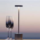 Luminária de Mesa Abajur Cabeceira Escrivaninha LED 3 em 1 Recarregável Tipo C Preto Cromado Dourado