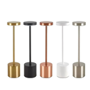 Luminária de Mesa Abajur Cabeceira Escrivaninha LED 3 em 1 Recarregável Tipo C Preto Cromado Dourado