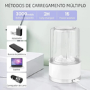 Mini Máquina de Lavar 1000ml Compacta Recarregável para Peças Íntimas Roupas Leves Meias e Bebê Portátil