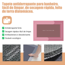 Tapete de Banheiro Absorvente Antiderrapante de Secagem Rápida