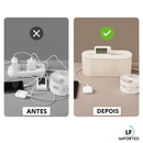 Organizador de Mesa Para Cabos e Fios Multiuso Armazenamento de Tomadas Caixa