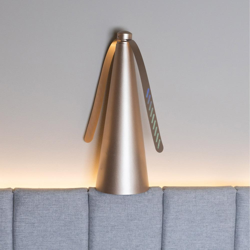Ventilador Repelente de Mesa 9cm x 9cm x 26cm Rose Metálico