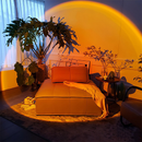 Pôr Do Sol Luz Da Sala internet USB Celebridade Cabeceira Tiro Nunca Define Fundo Ao Vivo Projeção Atmosfera De Fadas Lâ